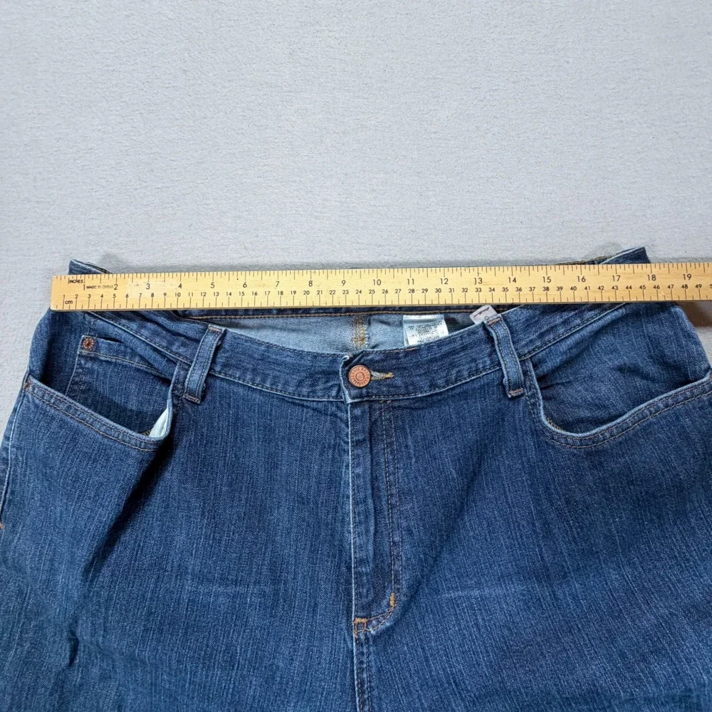 Eddie Bauer Womens Jeans Curvy Fit Dark Wash‎ Stretch Denim 20W